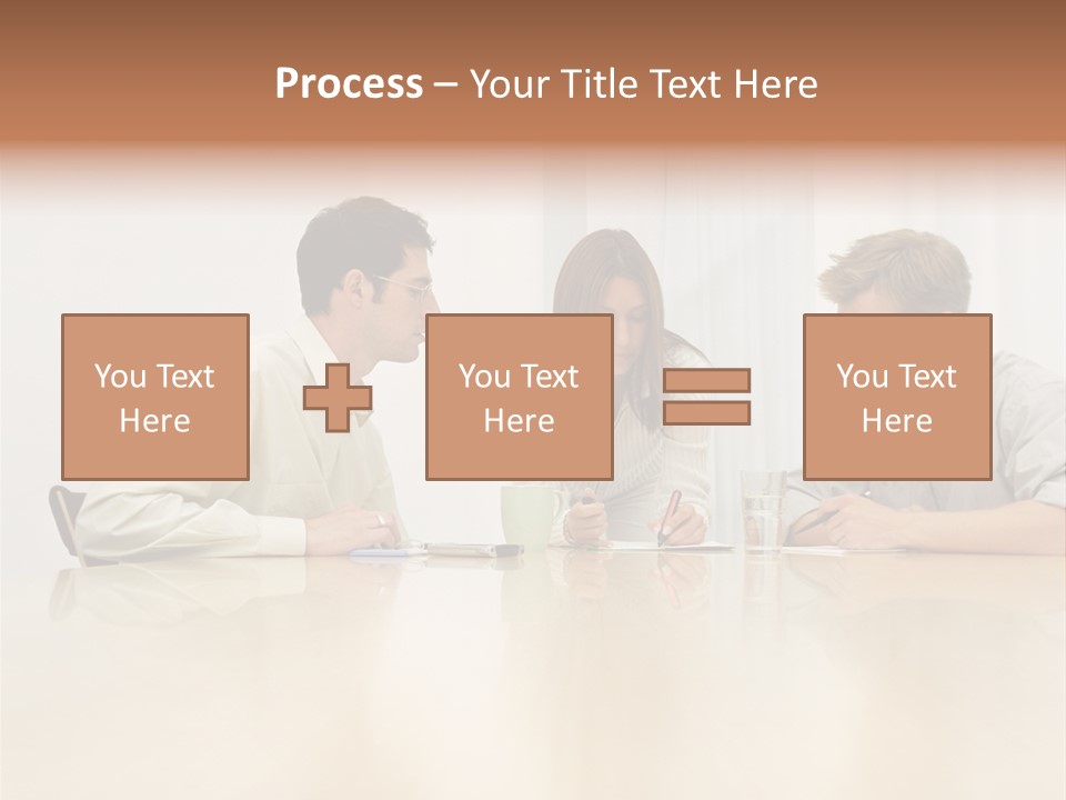 Coffeecup Eyeglasses Male PowerPoint Template
