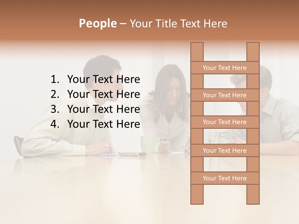 Coffeecup Eyeglasses Male PowerPoint Template