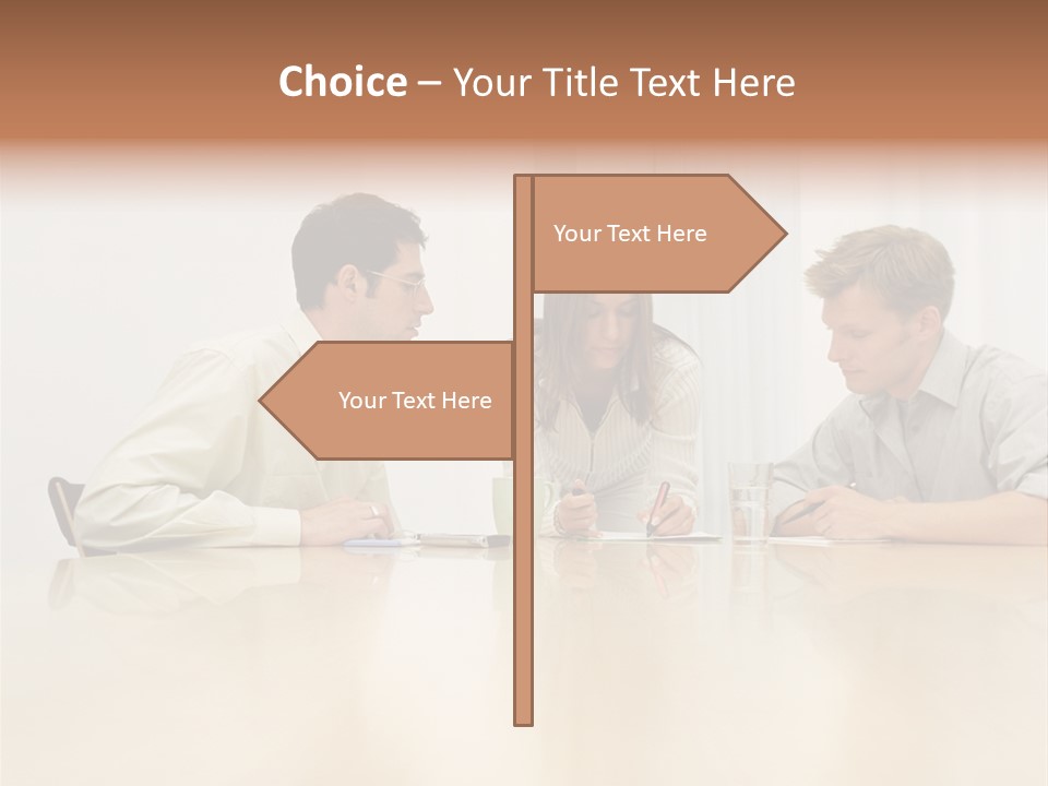 Coffeecup Eyeglasses Male PowerPoint Template