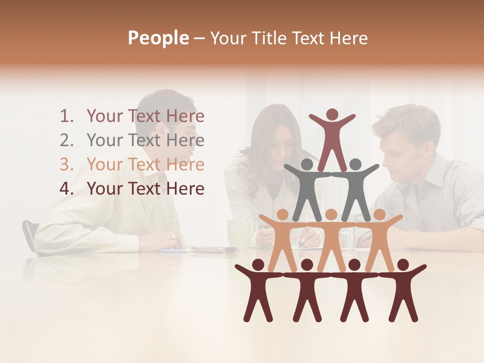 Coffeecup Eyeglasses Male PowerPoint Template