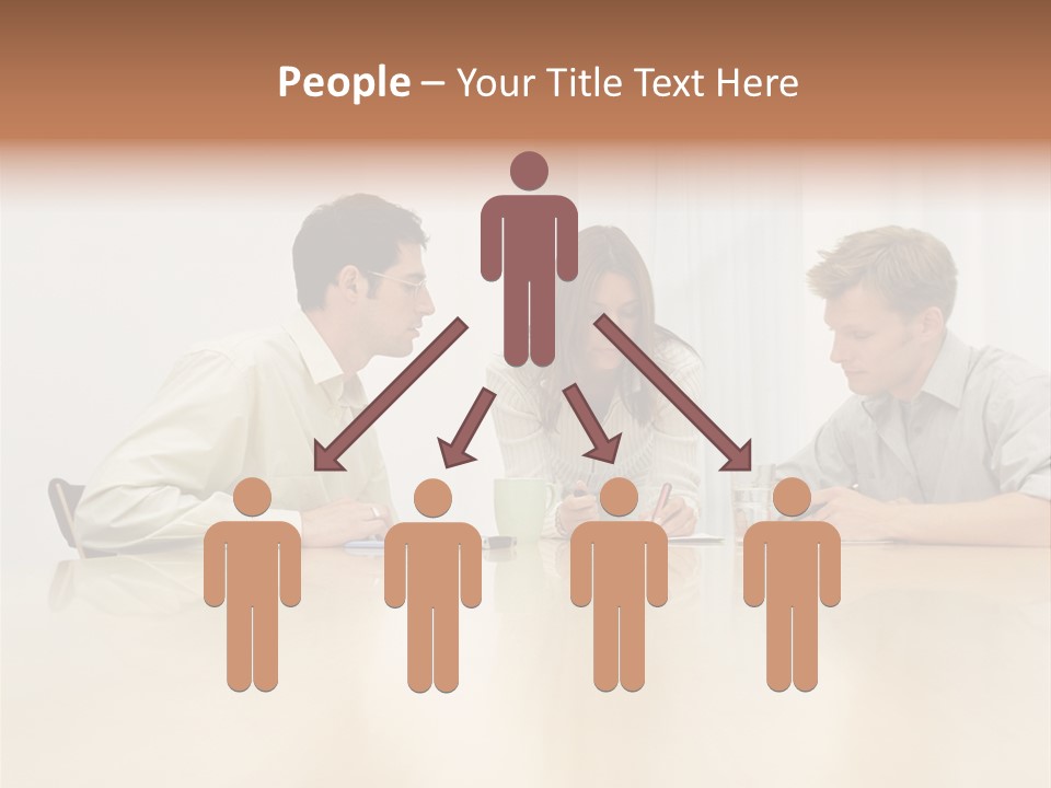 Coffeecup Eyeglasses Male PowerPoint Template