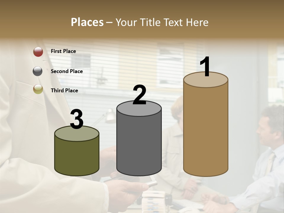 Matureman Royaltyfree Desk PowerPoint Template