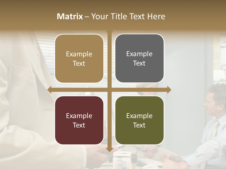 Matureman Royaltyfree Desk PowerPoint Template