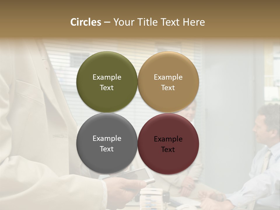 Matureman Royaltyfree Desk PowerPoint Template