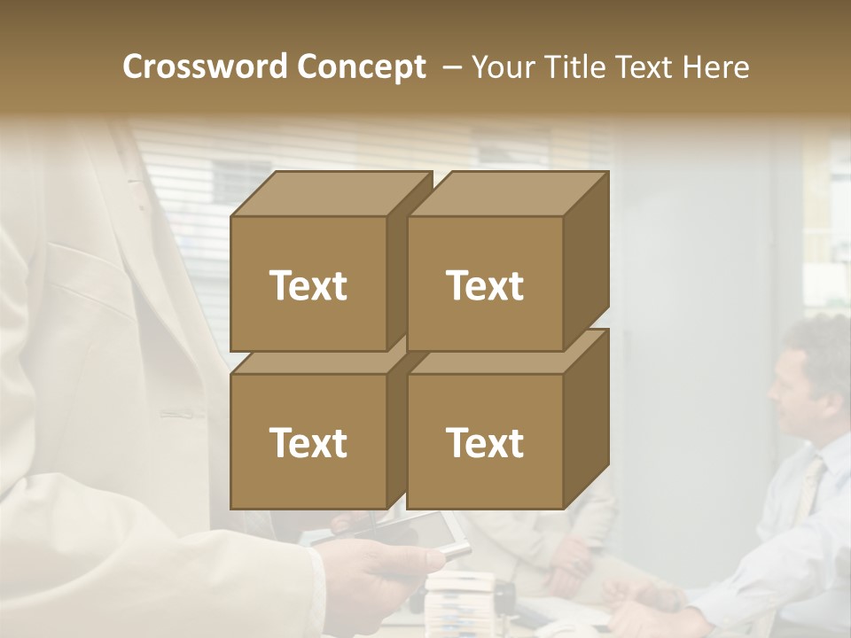 Matureman Royaltyfree Desk PowerPoint Template