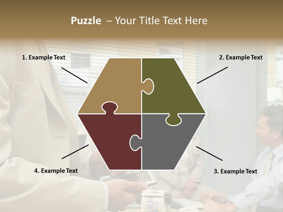 Matureman Royaltyfree Desk PowerPoint Template