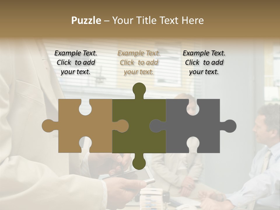 Matureman Royaltyfree Desk PowerPoint Template