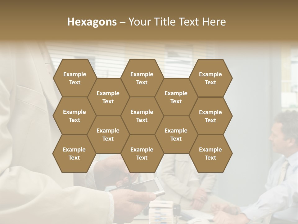 Matureman Royaltyfree Desk PowerPoint Template