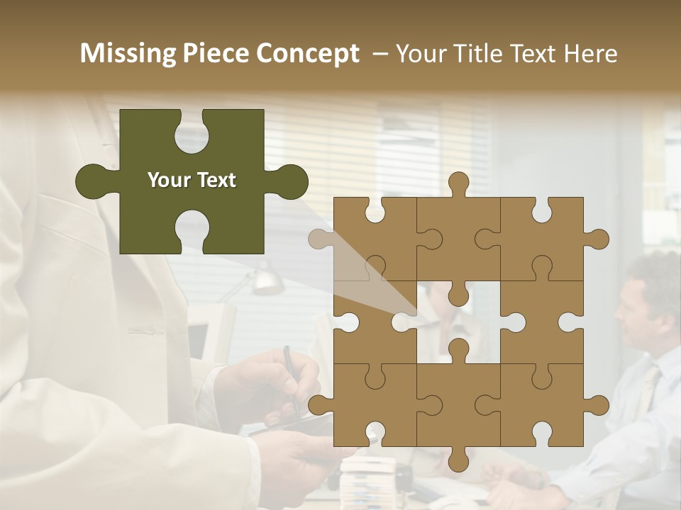 Matureman Royaltyfree Desk PowerPoint Template