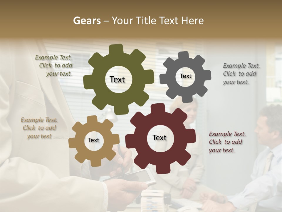 Matureman Royaltyfree Desk PowerPoint Template