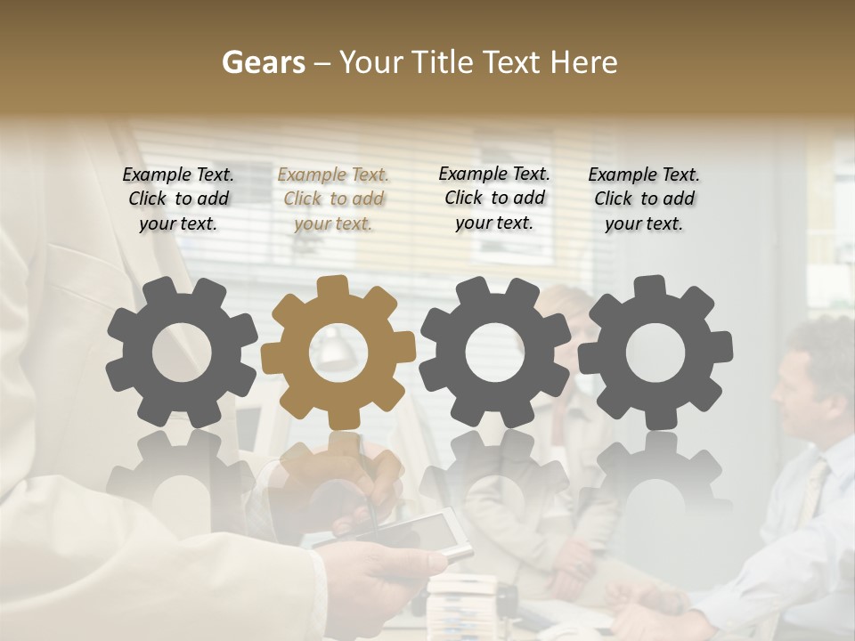 Matureman Royaltyfree Desk PowerPoint Template