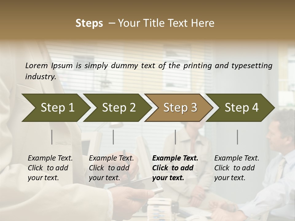 Matureman Royaltyfree Desk PowerPoint Template