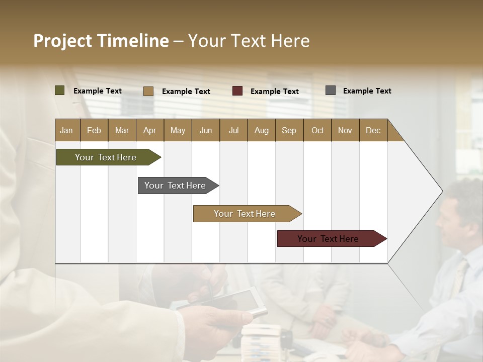 Matureman Royaltyfree Desk PowerPoint Template