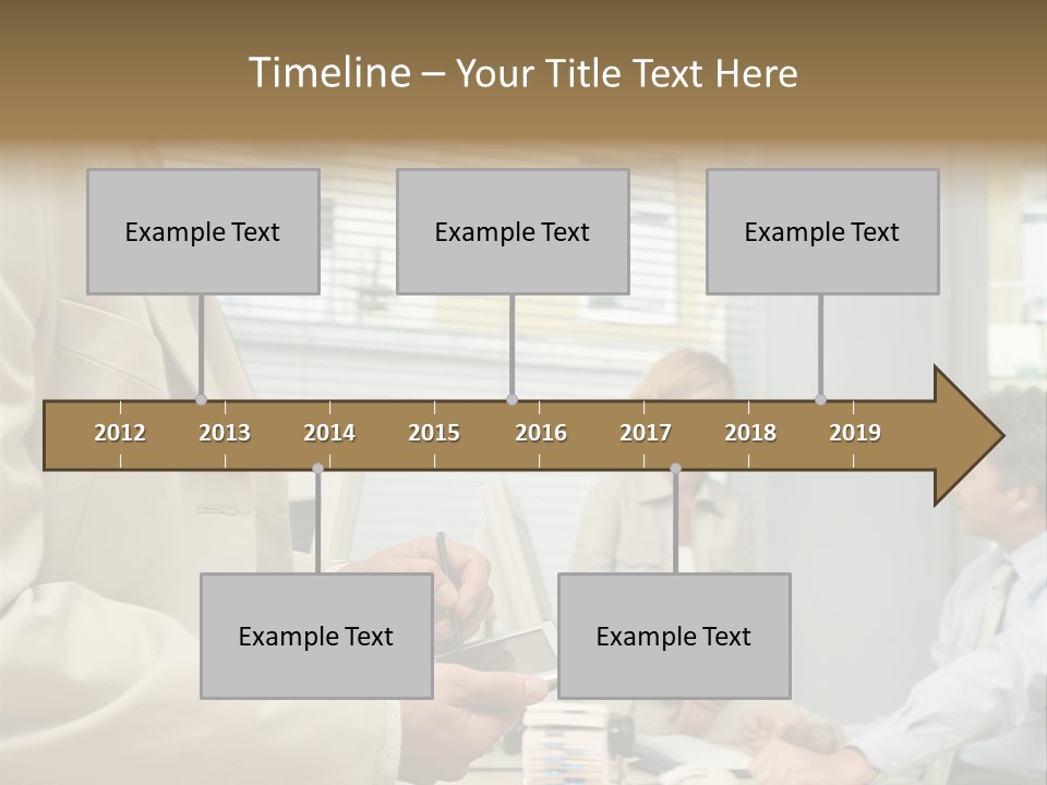 Matureman Royaltyfree Desk PowerPoint Template