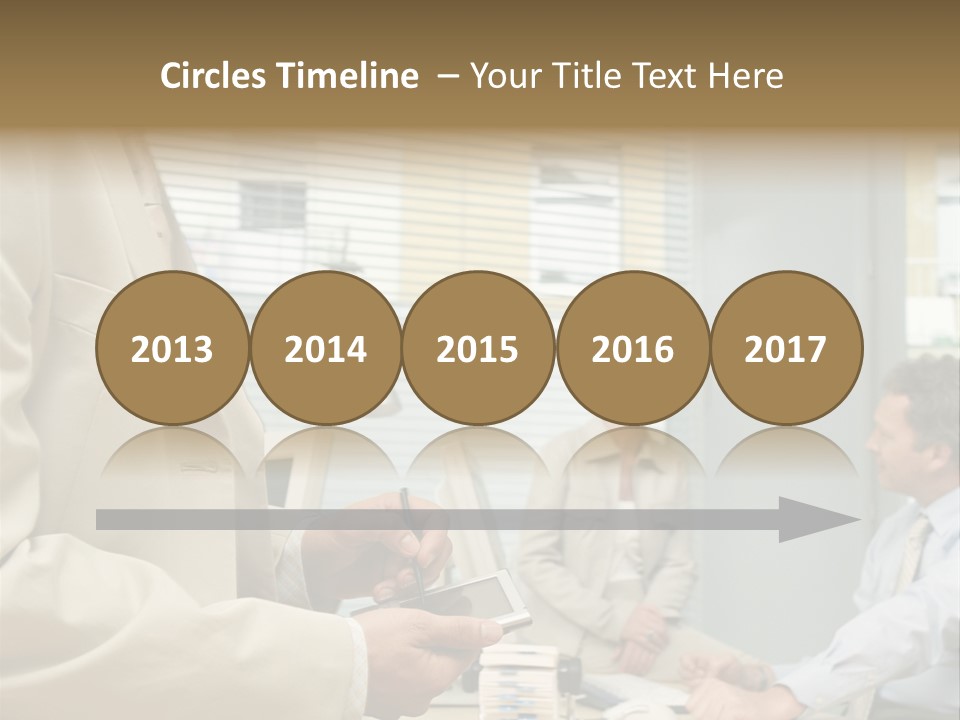 Matureman Royaltyfree Desk PowerPoint Template