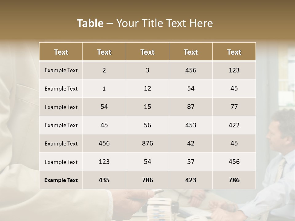 Matureman Royaltyfree Desk PowerPoint Template