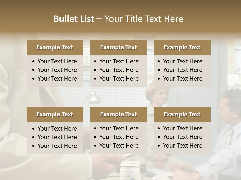 Matureman Royaltyfree Desk PowerPoint Template