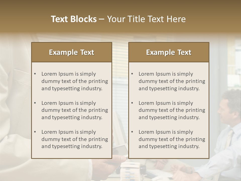 Matureman Royaltyfree Desk PowerPoint Template