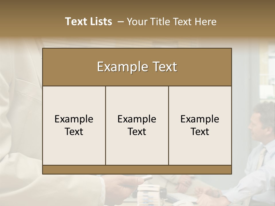 Matureman Royaltyfree Desk PowerPoint Template