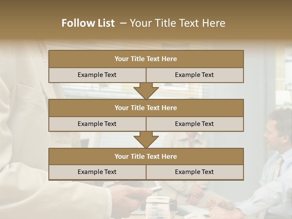 Matureman Royaltyfree Desk PowerPoint Template