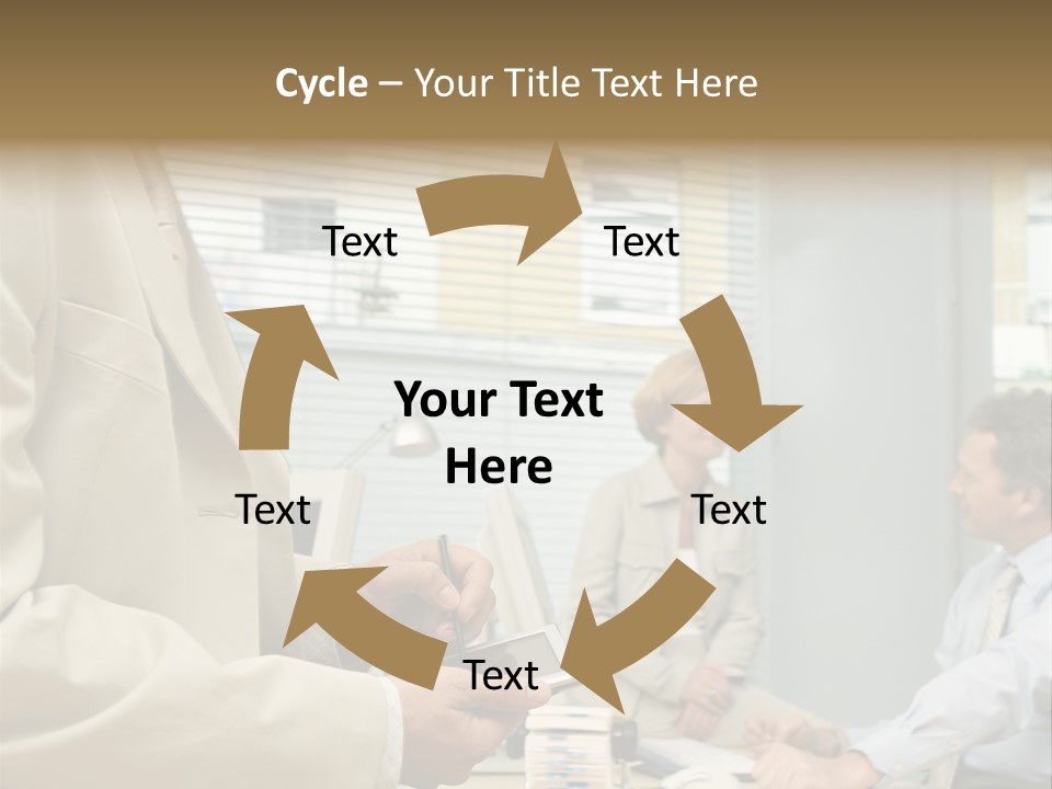 Matureman Royaltyfree Desk PowerPoint Template