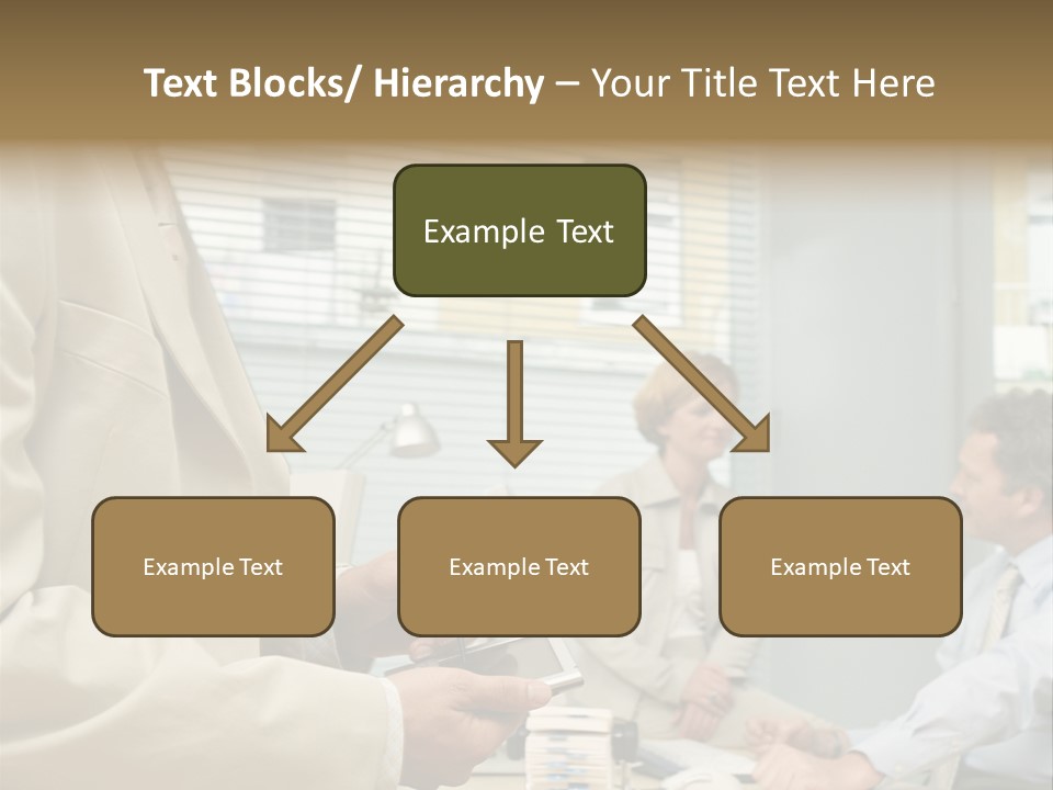 Matureman Royaltyfree Desk PowerPoint Template