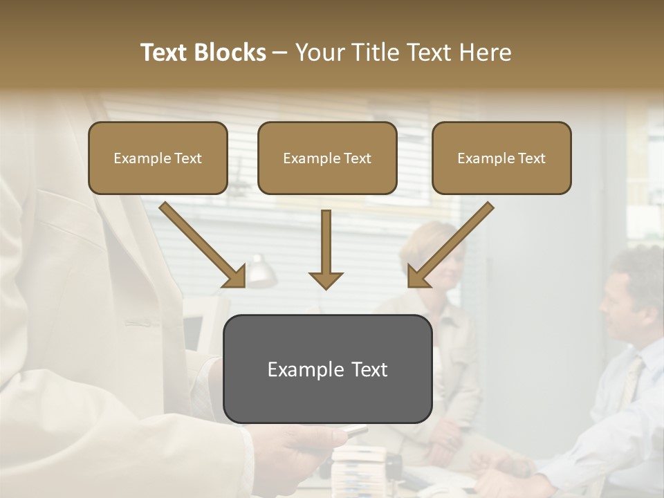 Matureman Royaltyfree Desk PowerPoint Template