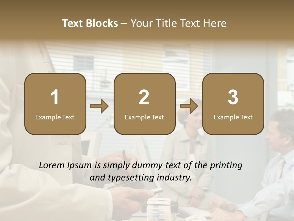 Matureman Royaltyfree Desk PowerPoint Template