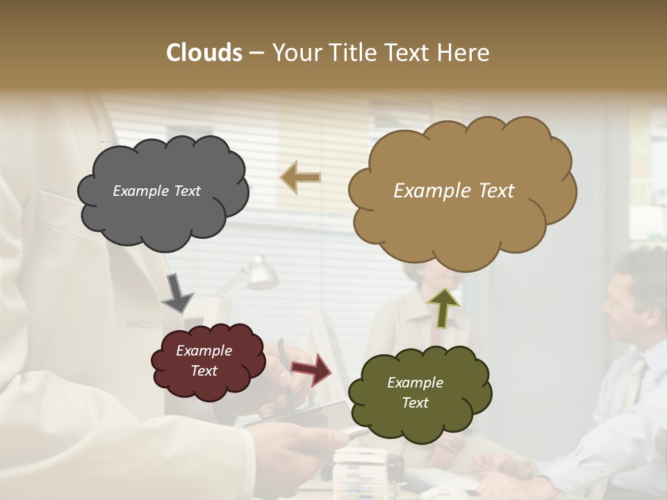 Matureman Royaltyfree Desk PowerPoint Template