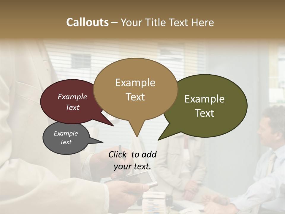 Matureman Royaltyfree Desk PowerPoint Template