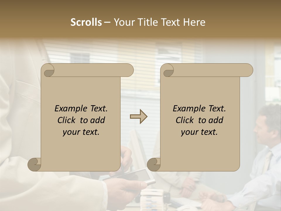 Matureman Royaltyfree Desk PowerPoint Template