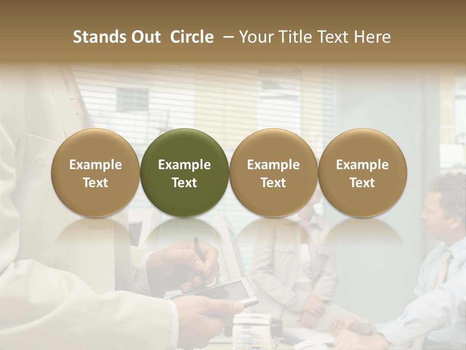 Matureman Royaltyfree Desk PowerPoint Template