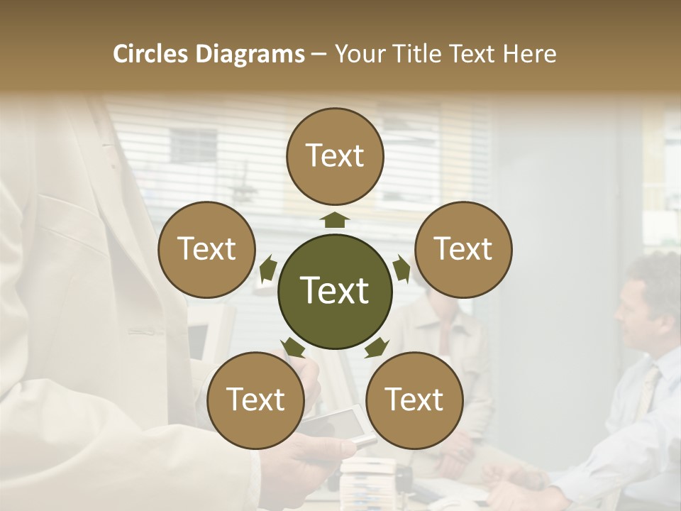 Matureman Royaltyfree Desk PowerPoint Template