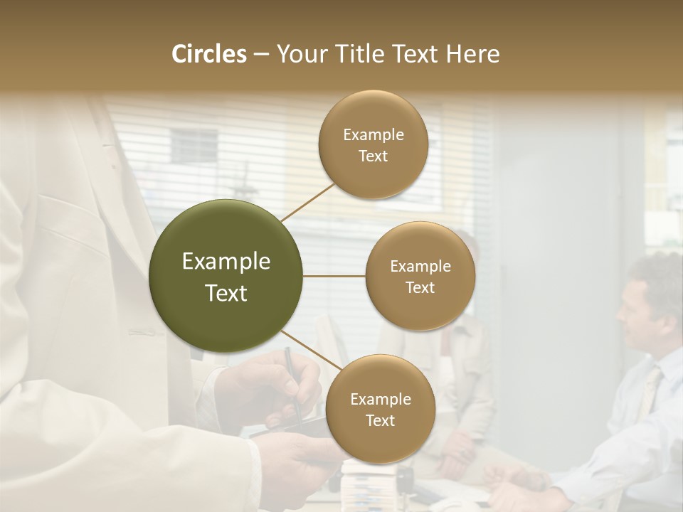 Matureman Royaltyfree Desk PowerPoint Template