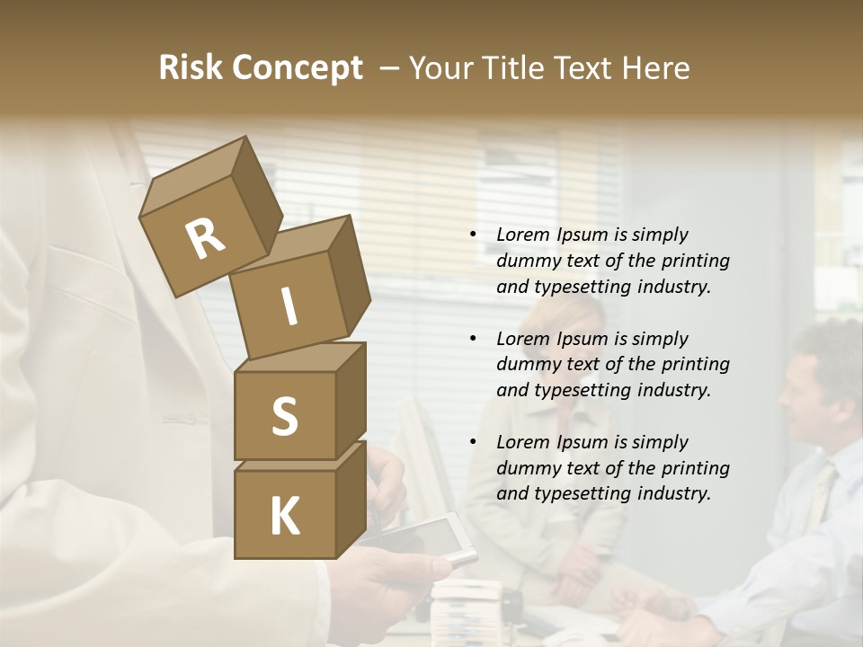 Matureman Royaltyfree Desk PowerPoint Template