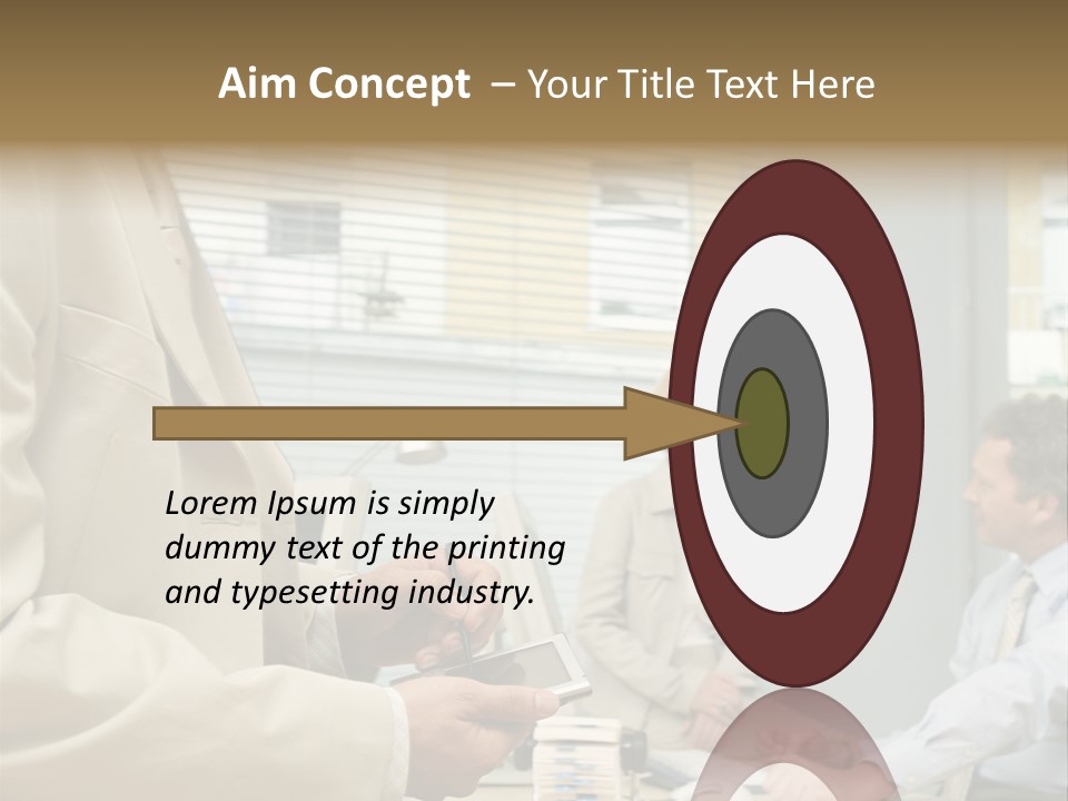 Matureman Royaltyfree Desk PowerPoint Template