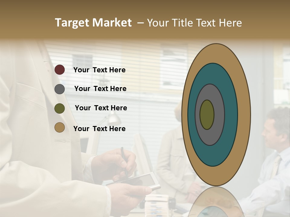 Matureman Royaltyfree Desk PowerPoint Template