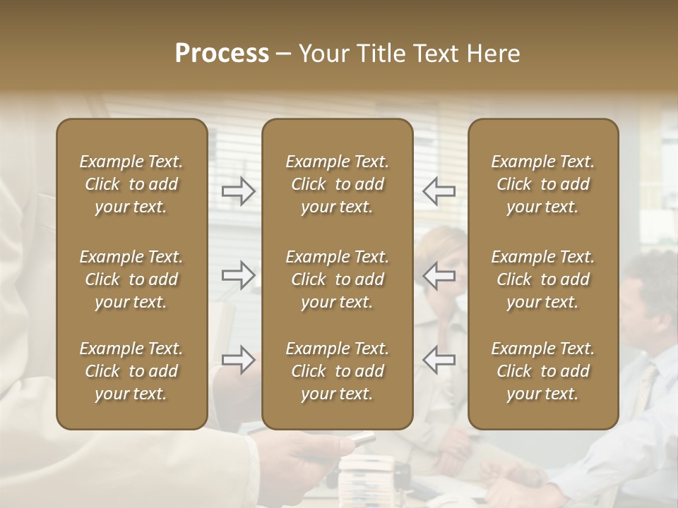 Matureman Royaltyfree Desk PowerPoint Template