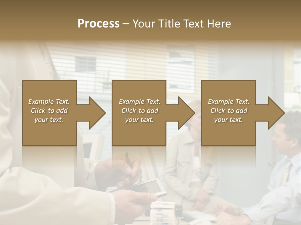 Matureman Royaltyfree Desk PowerPoint Template
