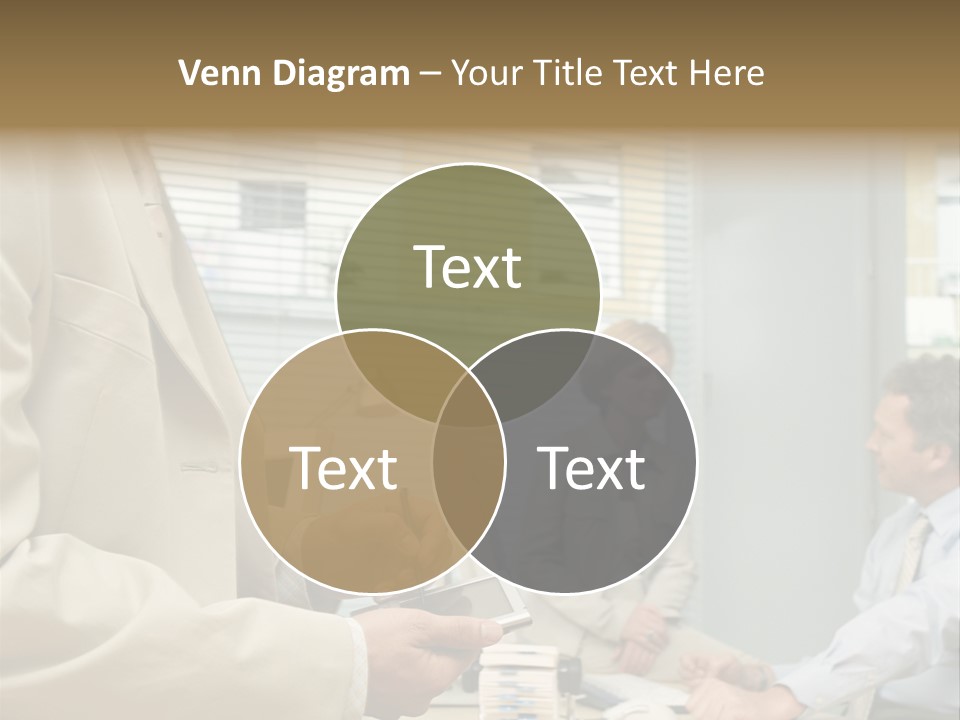 Matureman Royaltyfree Desk PowerPoint Template