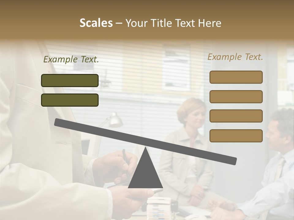 Matureman Royaltyfree Desk PowerPoint Template
