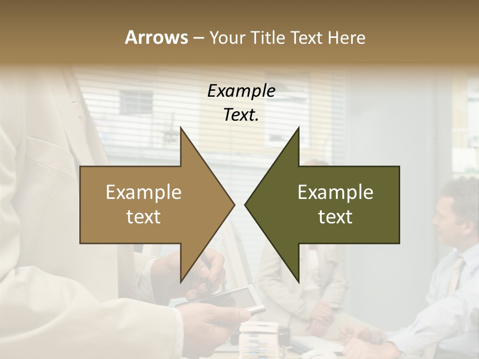 Matureman Royaltyfree Desk PowerPoint Template