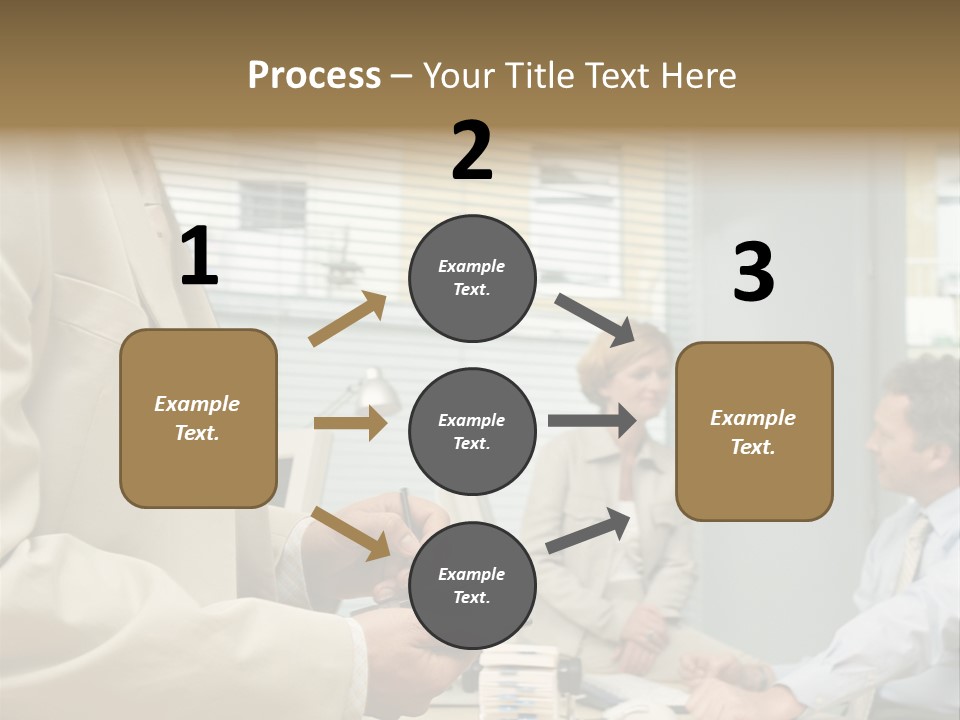 Matureman Royaltyfree Desk PowerPoint Template