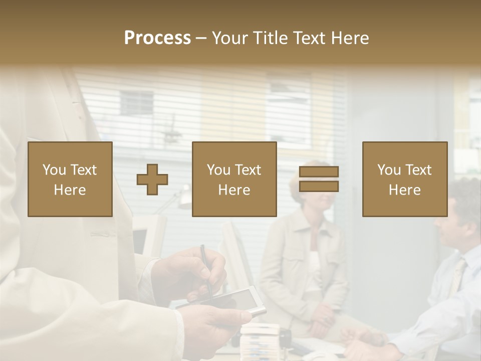 Matureman Royaltyfree Desk PowerPoint Template