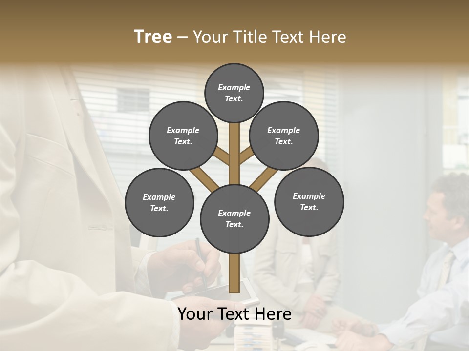 Matureman Royaltyfree Desk PowerPoint Template