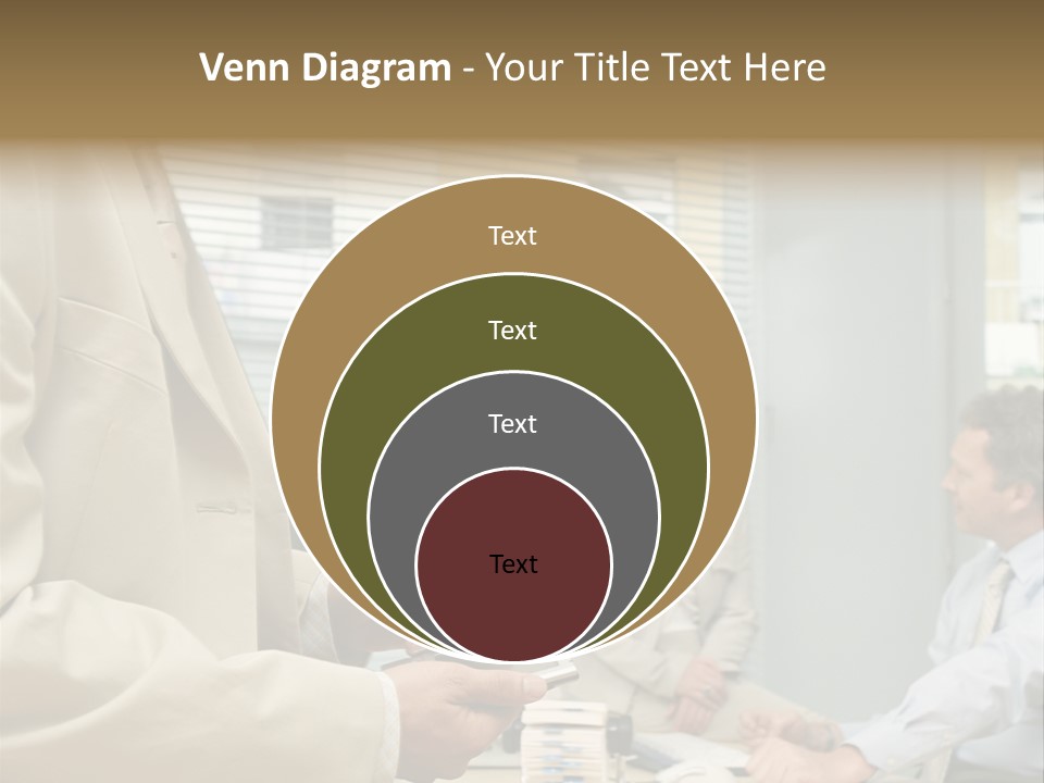 Matureman Royaltyfree Desk PowerPoint Template