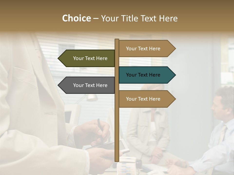 Matureman Royaltyfree Desk PowerPoint Template