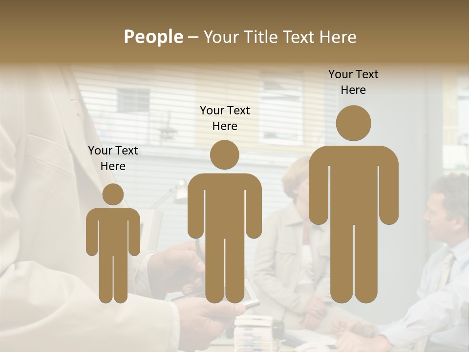 Matureman Royaltyfree Desk PowerPoint Template