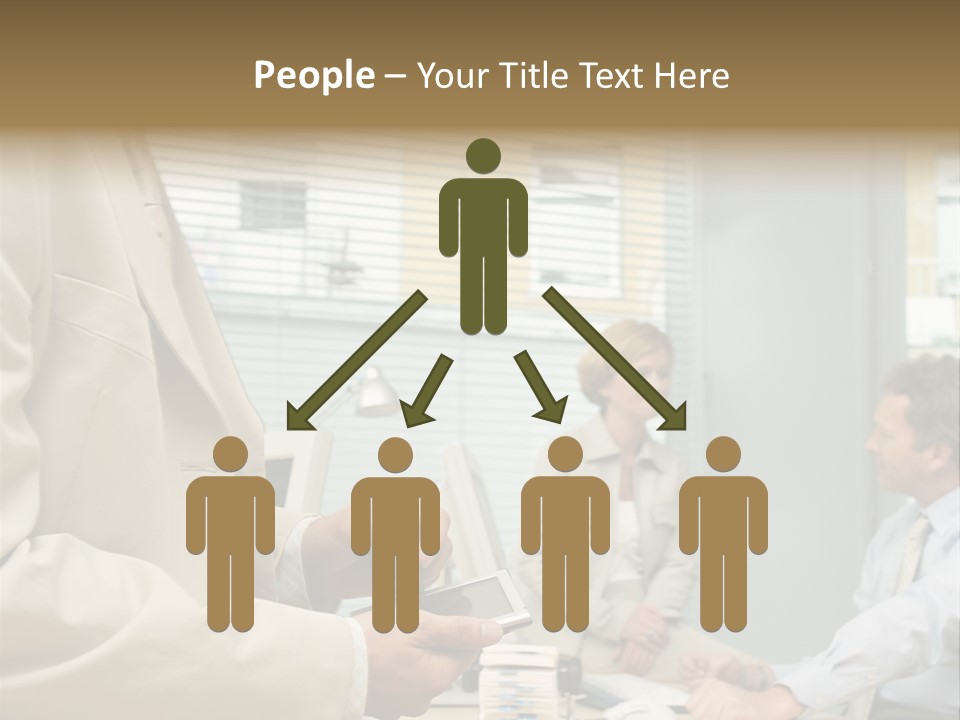 Matureman Royaltyfree Desk PowerPoint Template