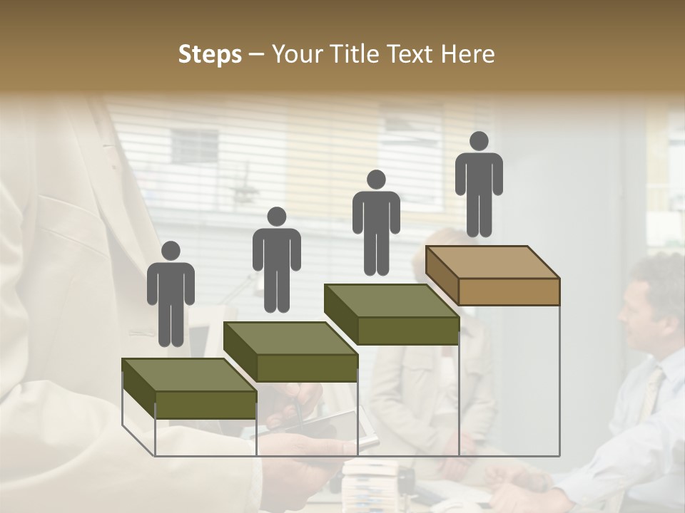 Matureman Royaltyfree Desk PowerPoint Template